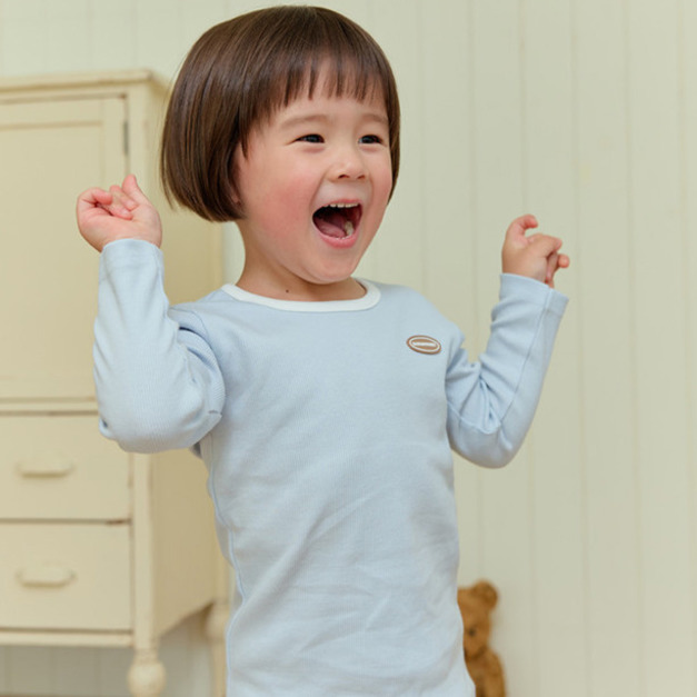 【新品到貨】植橪雲感霧藍-植纖衣長袖韓國童裝 [K65109]