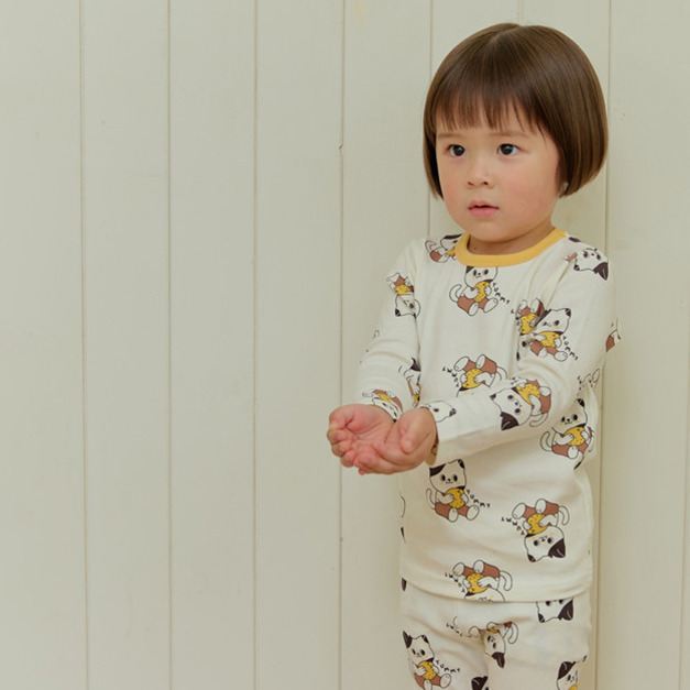 【新品到貨】貪吃橘黃貓咪-雲柔衣長袖韓國童裝 [K65609]