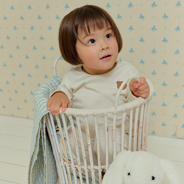 【新品到貨】奶白熊熊日著-舒棉衣長袖韓國童裝 [K66909]