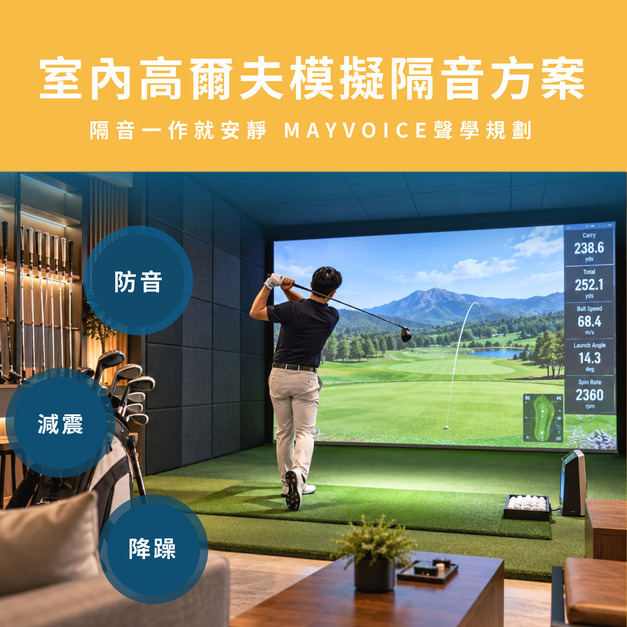 室內高爾夫隔音回音工程施工方案 德國MAYVOICE