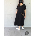 蘇格蘭黑色長版小洋裝_3