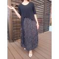 直條長洋裝(黑色)_1