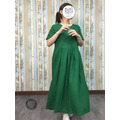 素綠色長洋裝_5