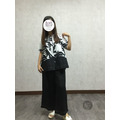 黑白墨色傘型娃娃上衣_1