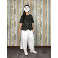 格子棉麻上衣_2