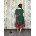 梅花雪紡洋裝-綠色_2