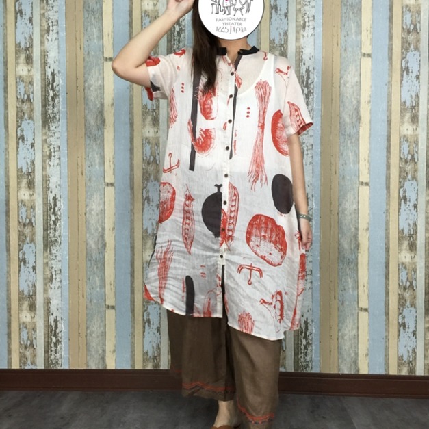 海鮮蔬菜天絲長裝