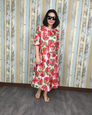 草莓娃娃洋裝-白色