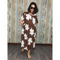百合花洋裝-咖啡色_5