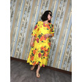 鮮豔色花布娃娃裝-黃色_5