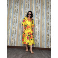鮮豔色花布娃娃裝-黃色_3