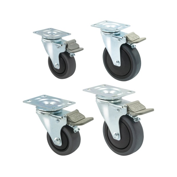 4吋ESD導電輪｜方盤、4分牙