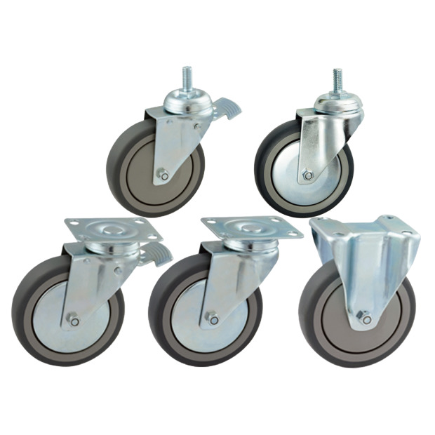 5吋TPR輪｜方盤、3分牙、4分牙、5分牙