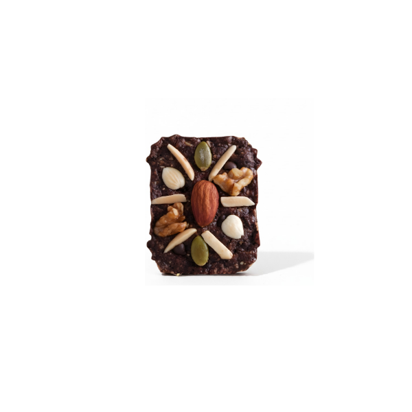 88LaVie 杏菓之舞，放射狀排列的杏仁條如藝術舞動，展現幾何美感。Almond Genesis geometric almond-topped chocolate cookie.