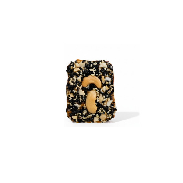 88LaVie 胡麻優雅，黑白芝麻精密拼排出的高質感紋理手工餅乾。Sesame Chic elegant sesame-patterned chocolate artisan cookie.