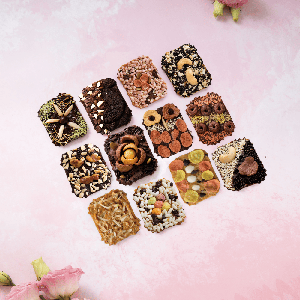 花花LaVie 晴緻餅乾 17 款造型手工餅乾展示，可自由選擇口味混搭組成禮盒，適合婚禮喜餅、彌月禮盒或精緻送禮