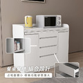 二件式移動餐桌櫃組-珍珠白+白雲岩_3