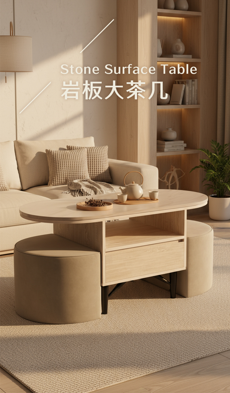 岩板大茶几