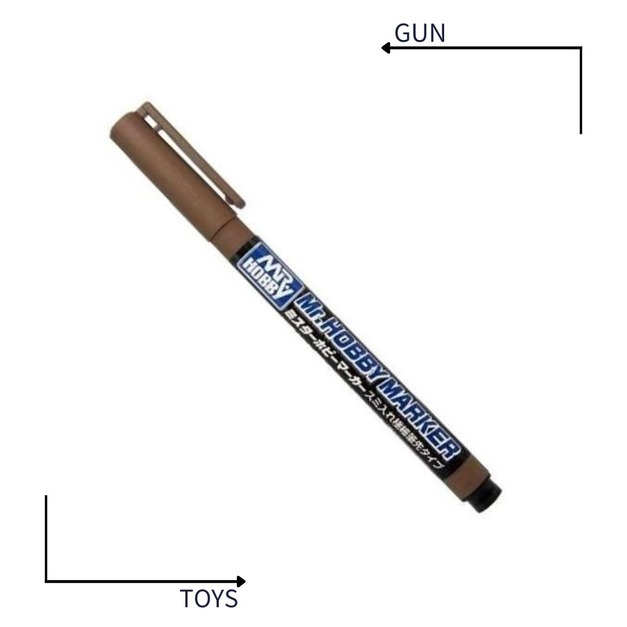 《GTS》GSI 郡氏 GUNZE CM 103 油性極細墨線筆(棕) 麥克筆 模型工具 模型漆 733235