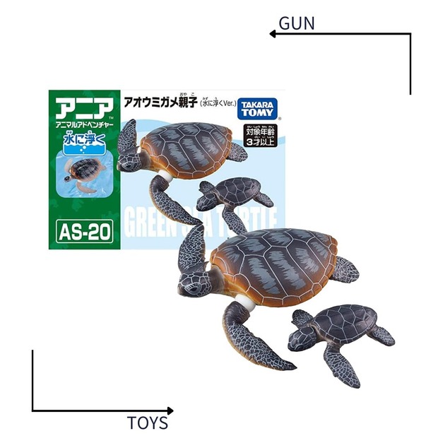 《GTS》純日貨 TAKARA TOMY 多美動物 AS-20 海龜 附小海龜 137610