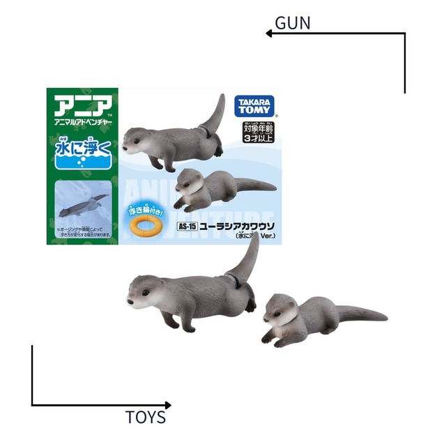 《GTS》純日貨 TAKARA TOMY 多美動物 AS-15 海獺（漂浮版）615477