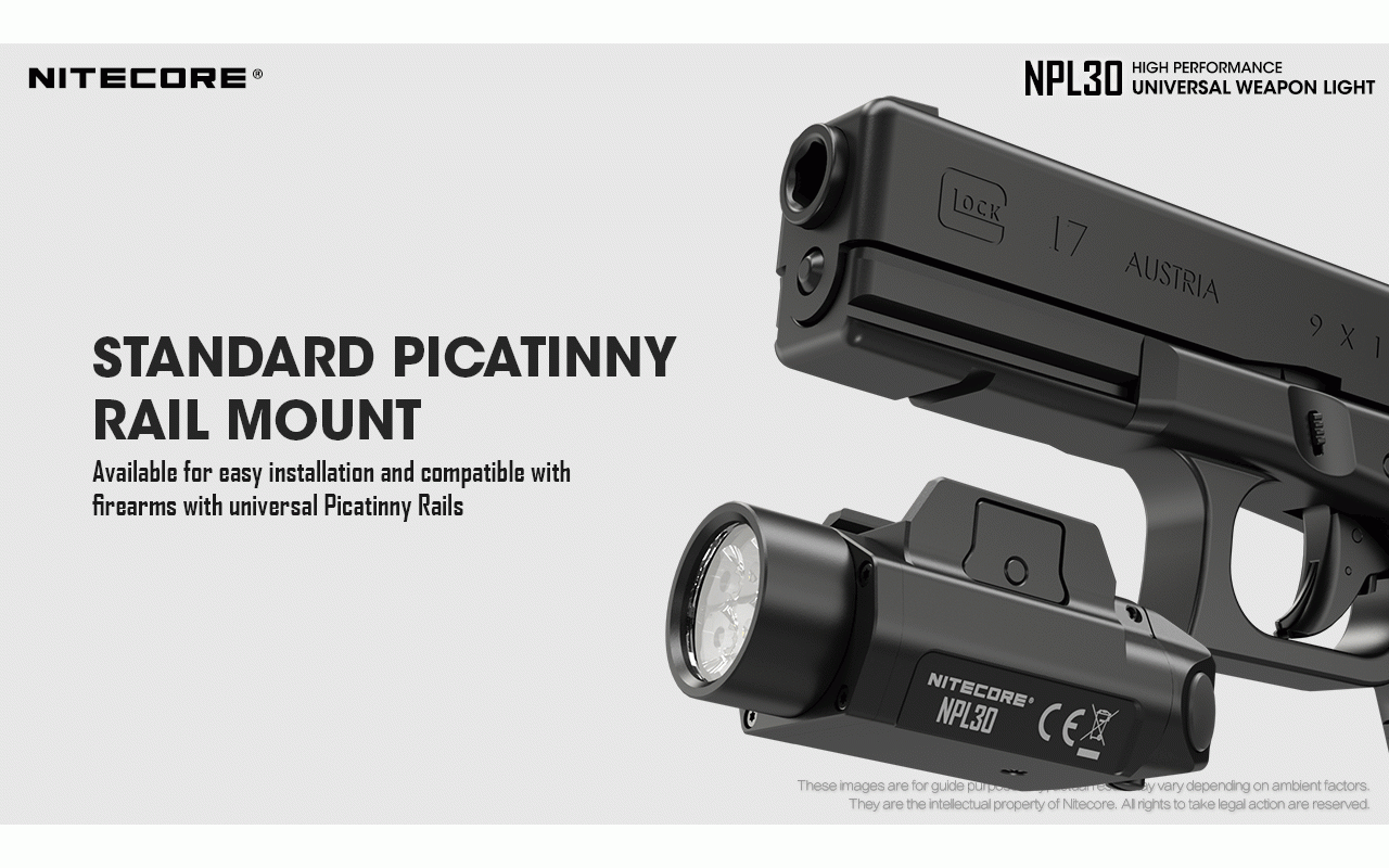 《GTS》NITECORE NPL30 1200流明 戰術槍燈 爆閃模式 皮卡汀尼 導軌 快拆_3