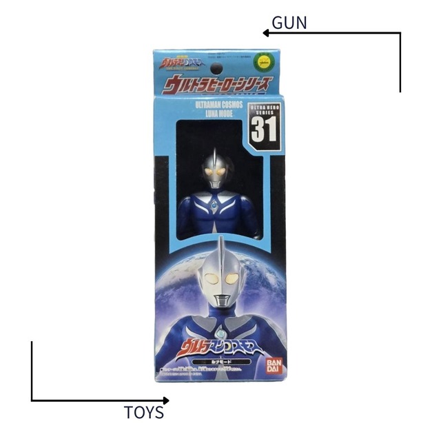 《GTS》BANDAI 奧特曼 超人力霸王 盒裝 軟膠 鹹蛋超人 高斯 月神模式 001788