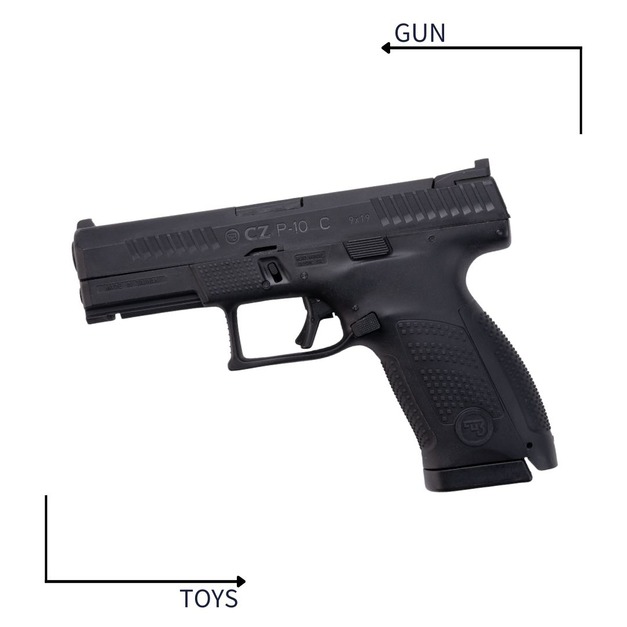《GTS》ASG CZ 授權 P-10C 塑膠滑套 瓦斯版 短槍 黑色 19594