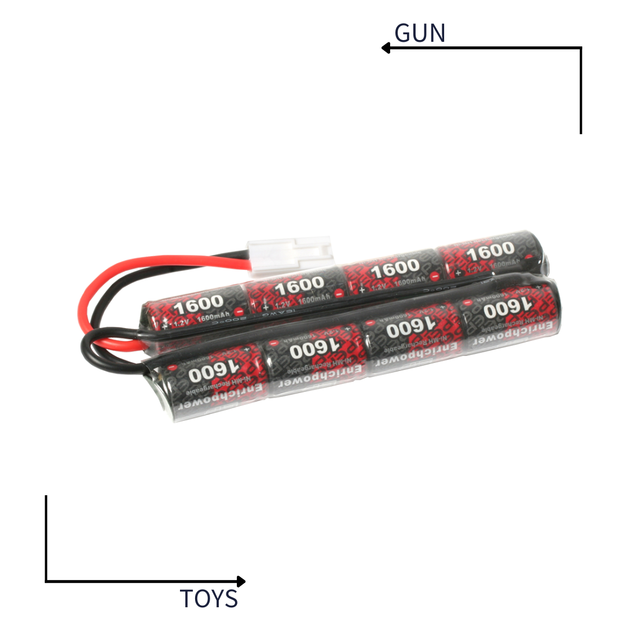 《GTS》G&G 怪怪 Ni-MH 9.6V 1600mAh 黑紅包裝 雙胞胎 鎳氫電池 田宮頭 G-11-056