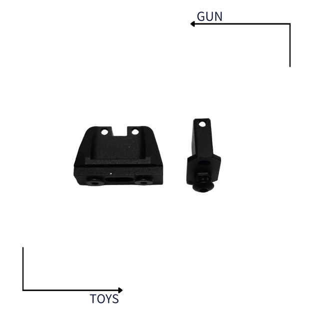《GTS》GUNDAY 鋁製 增高準星照門組 可放發光管 for MARUI G17 Gen5