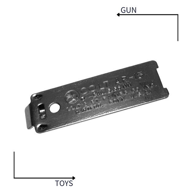 《GTS》A.A.CUSTOM M4 / AR15 GBB 彈匣 底板裝飾片 鋼板沖壓 (小馬AR-15刻印 ) VFC /GHK /WE /VIPER