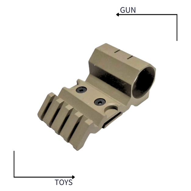 《GTS》Keymod 專用 斜45度 魚骨 電筒 支架 鏡橋 轉接座 沙色