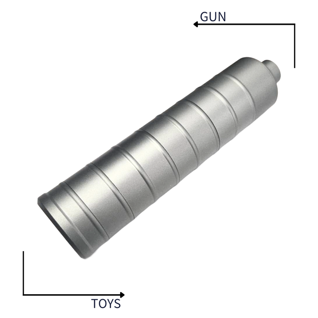 《GTS》GUNDAY SA-Style 9mm 可調式滅音管 逆14牙 灰色 長版 (可調整長度)