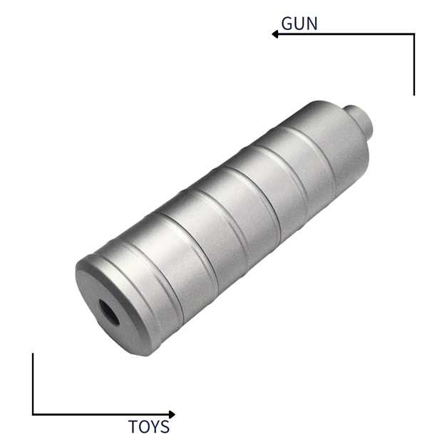 《GTS》GUNDAY SA-Style 9mm 可調式滅音管 逆14牙 灰色 短版 (可調整長度)