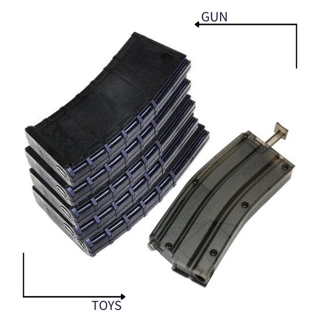 《GTS》SRC M4 140連強化塑膠無聲單匣 5入+彈匣型彈匣填彈器 AEG 電槍 彈匣 SM4-125