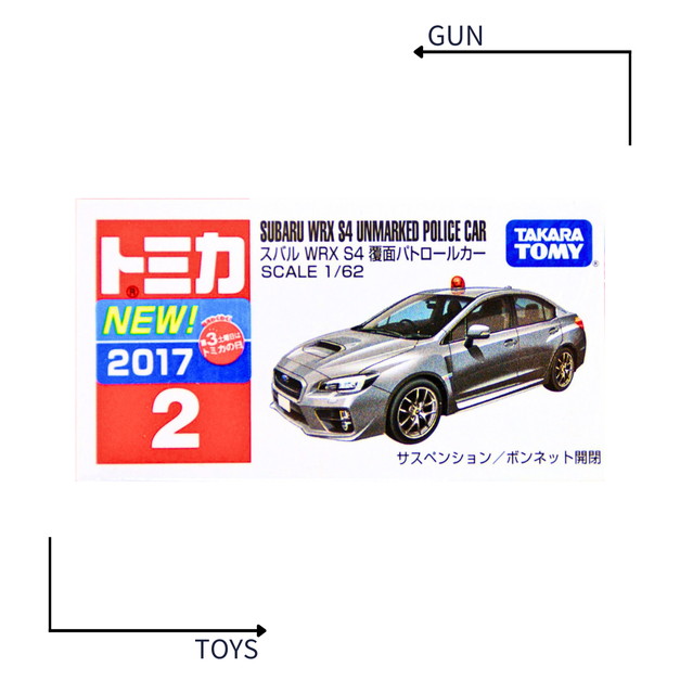 《GTS》TOMICA 多美小汽車 白盒 新車貼 NO.02 速霸陸 WRX S4 覆面警車 860167