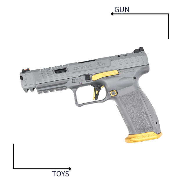 《GTS》AW Cybergun 授權 CANiK SFX RIVAL GBB 瓦斯 手槍 短槍 灰/金 CG-CA0201