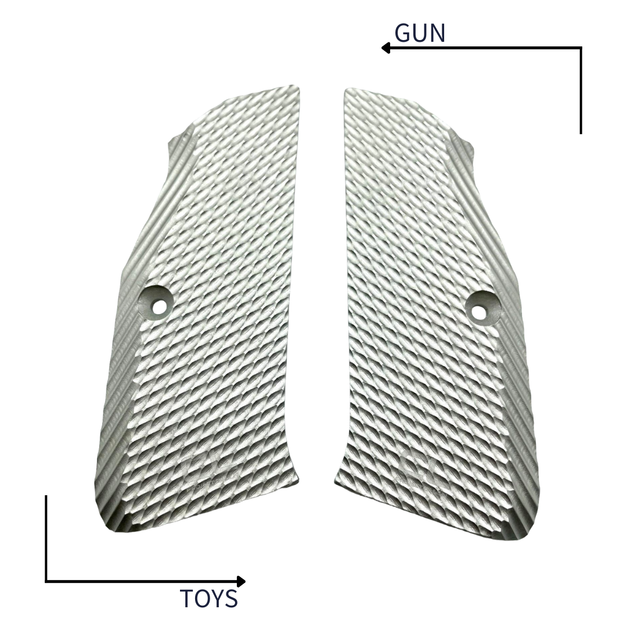 《GTS》CLPD ASG KJ CZ Shadow2 鋁合金 握把片 銀色 KJS2ALGRP-SV