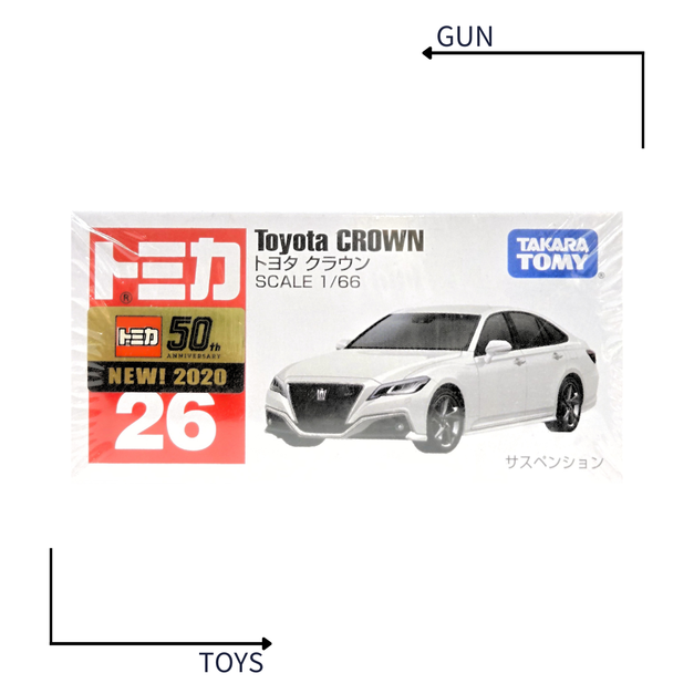 《GTS》TOMICA 多美小汽車 白盒 新車貼 NO.26 豐田 皇冠 CROWN 143413