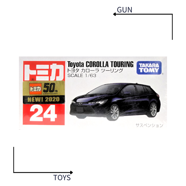《GTS》TOMICA 多美小汽車 白盒 新車貼 NO.24 豐田 卡羅拉 COROLLA TOURING 158288