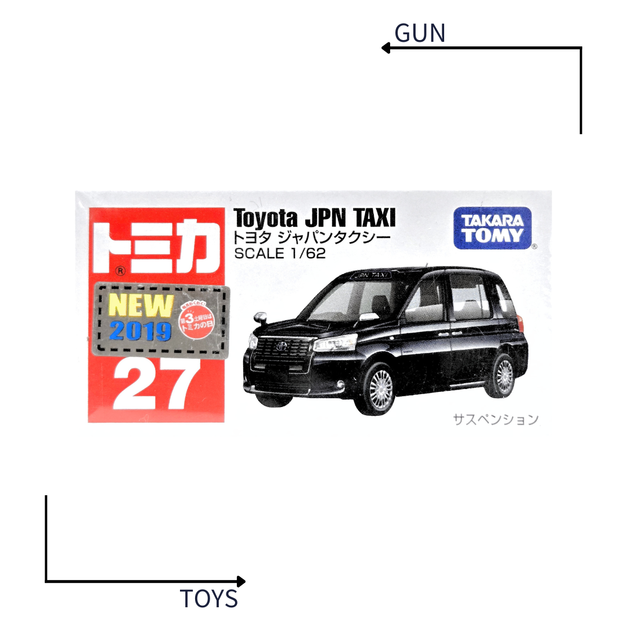 《GTS》TOMICA 多美小汽車 白盒 新車貼 NO.27 豐田 toyota 日本計程車 TAXI 102496