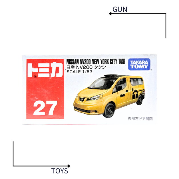 《GTS》TOMICA 多美小汽車 白盒 NO.27 日產 NISSAN NV200 紐約計程車 TAXI 879558