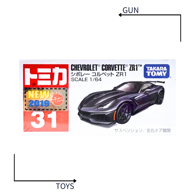 《GTS》TOMICA 多美小汽車 白盒 新車貼 NO.31 雪弗蘭 CHEVROLET ZR1 102687