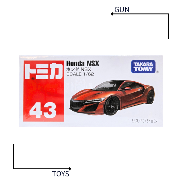 《GTS》TOMICA 多美小汽車 白盒 NO.43本田 HONDA NSX 860037