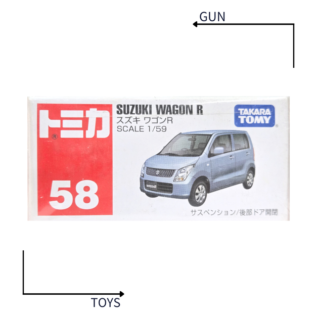 《GTS》TOMICA 多美小汽車 白盒 NO.58 鈴木 SUZUKI WAGON R 333395