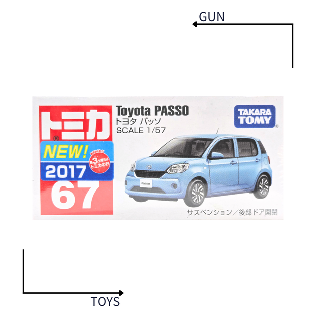 《GTS》TOMICA 多美小汽車 白盒 新車貼 NO.67 豐田 Toyota PASSO 879497