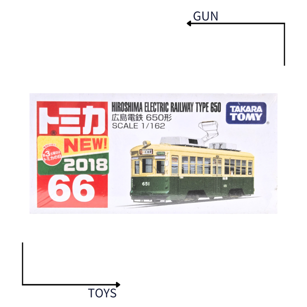《GTS》TOMICA 多美小汽車 白盒 新車貼 NO.66 廣島電鐵 650形 電車 102557