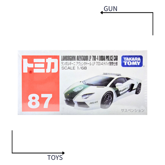《GTS》TOMICA 多美小汽車 白盒 NO.87 藍寶堅尼 LP 700-4 杜拜警車 801023