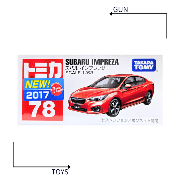 《GTS》TOMICA 多美小汽車 白盒 新車貼 NO.78 速霸陸 SUBAR IMPREZA 879572