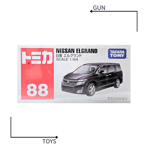 《GTS》TOMICA 多美小汽車 白盒 NO.88 日產 NISSAN ELGRAND 359470